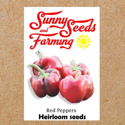 Ansti red peppers heiroom seed packet