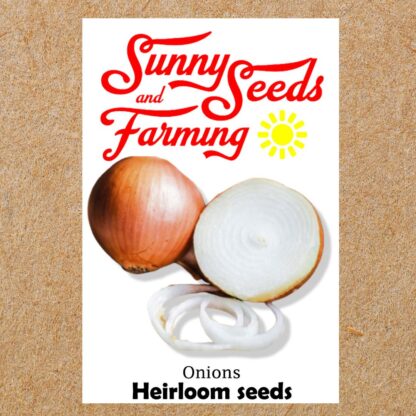 Australian brown heirloom onion seed packet