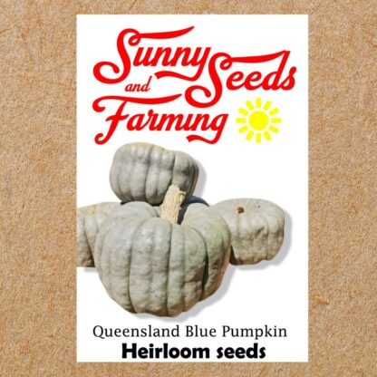 Queensland Blue Pumpkin Heirloom seed packets